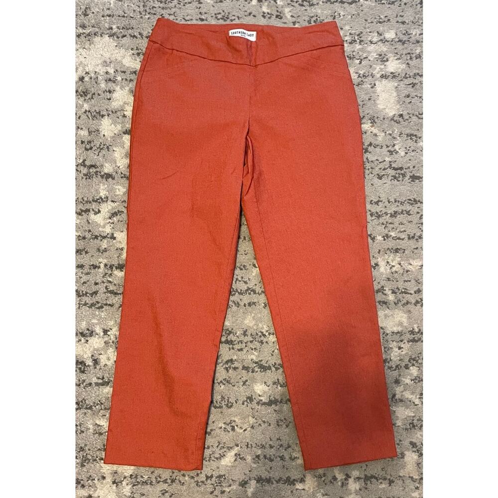 Southern Lady Petite Mango Cropped Ankle Pants 8P - Picture 2 of 3